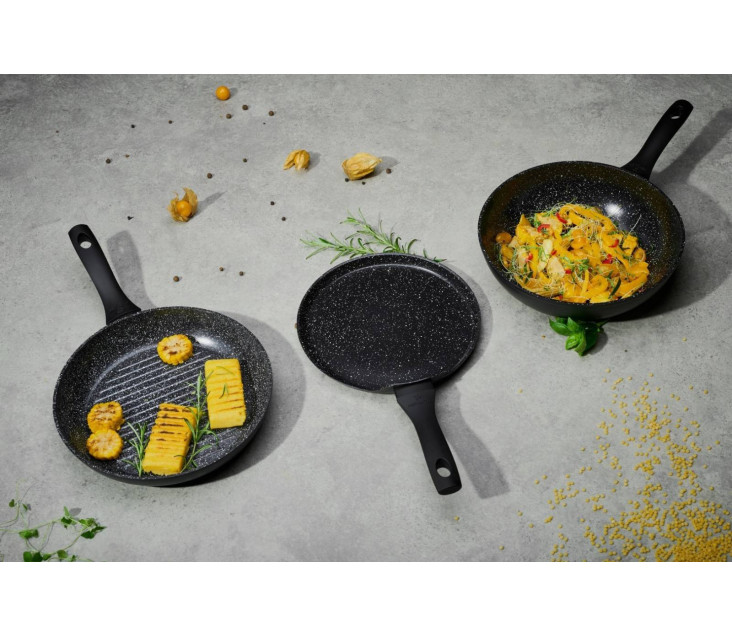 Zestaw 3x patelni GRANITEX...