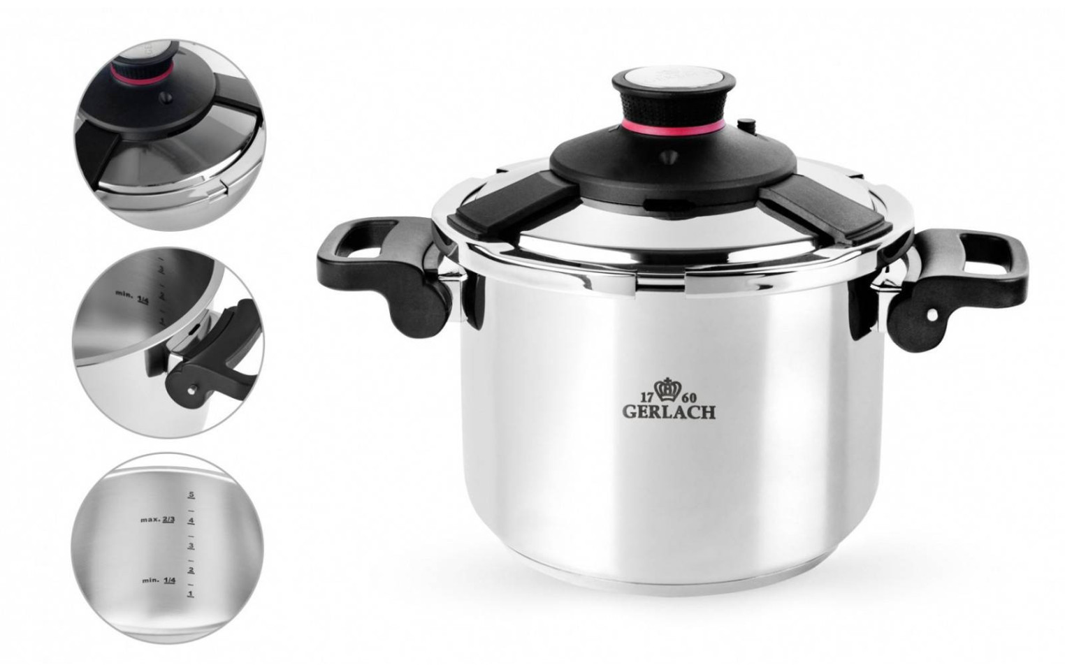 Zestaw garnków PRESTIGE PLUS + szybkowar AMBIENTE 6L