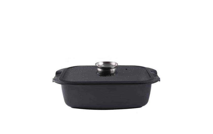 Zestaw 3x patelni 20/24/28 cm + brytfanna 32 cm + garnek 28 cm GRANITEX