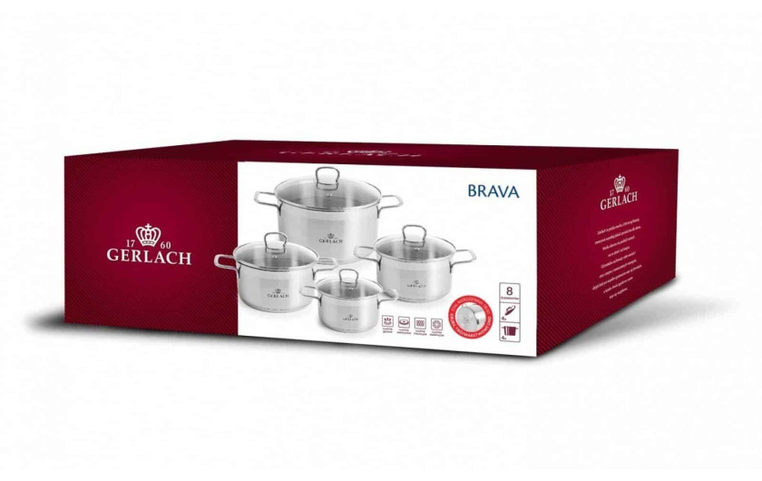 OUTLET - Zestaw garnków 8 el. BRAVA