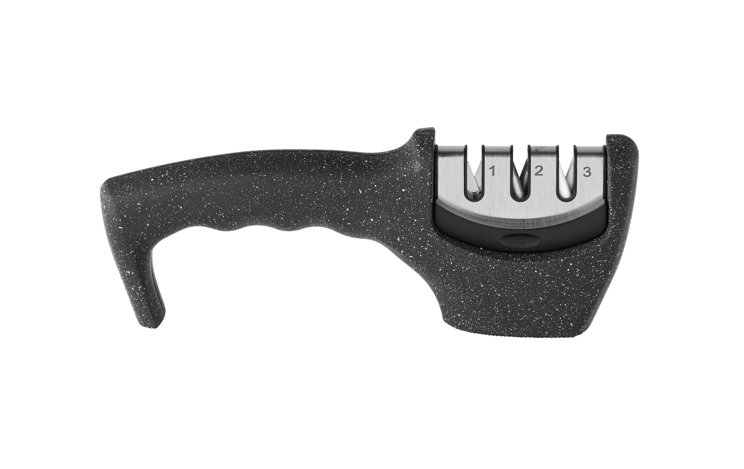 Zestaw noży w bloku SMART BLACK + Ostrzałka GRANITEX 3 w 1 + Nożyczki półkrawieckie 225 mm ASSIST