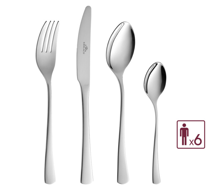 Zestaw sztućców 24 szt. TUNEA połysk