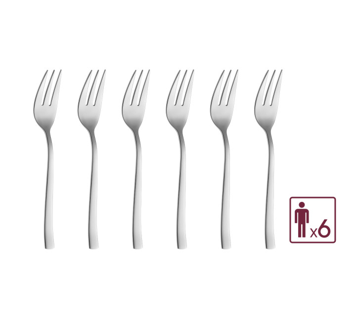 Widelczyki do ciasta 6szt. połysk ONDA