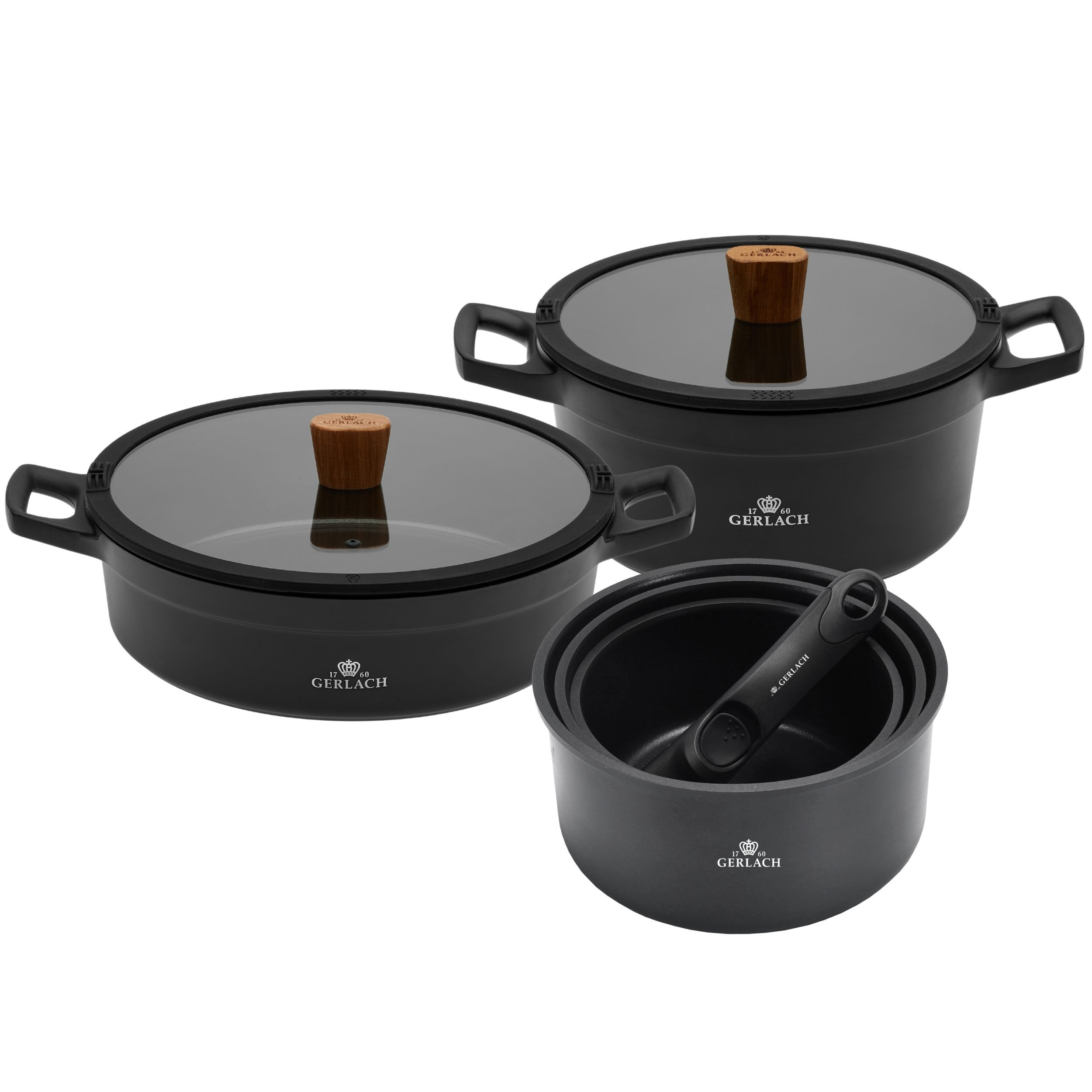 Zestaw garnków 4 el. SMART + garnki 24/28 cm NATUR