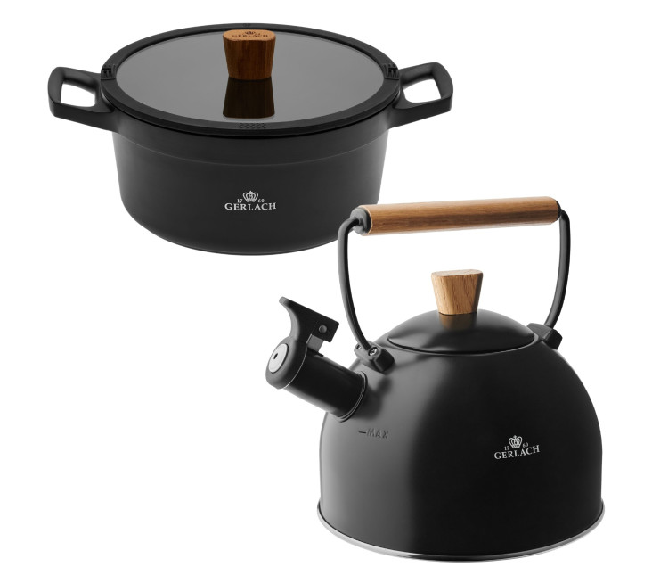 Garnek NATUR 24 cm + Czajnik NATUR