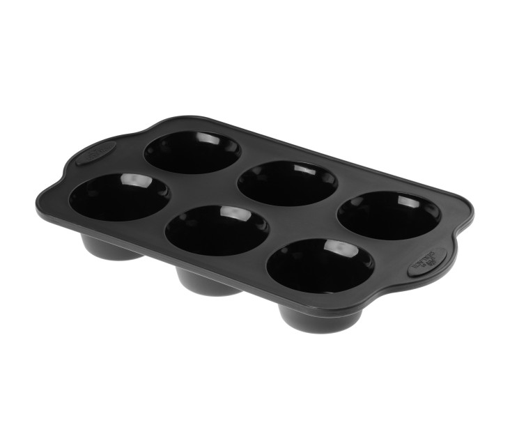 Silikonowa forma do pieczenia na muffiny 6szt SMART BLACK