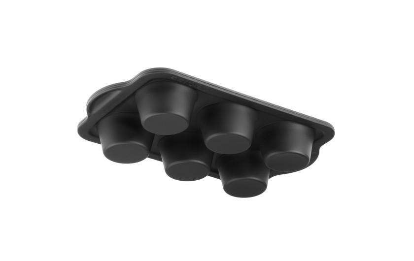 Silikonowa forma do pieczenia na muffiny 6szt SMART BLACK