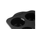 Silikonowa forma do pieczenia na muffiny 6szt SMART BLACK
