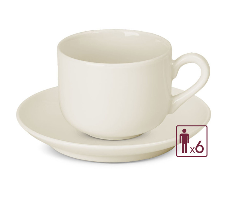 FLOW Kpl. filiżanek ze spodkami 12el./6os.