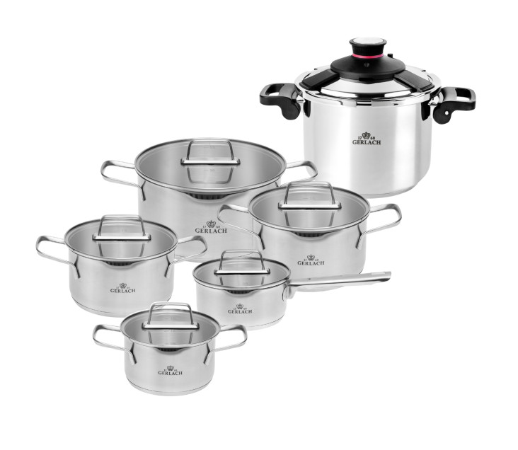 Zestaw garnków 10 el. AMBIENTE + szybkowar 6L AMBIENTE