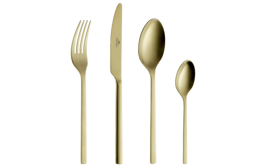 Zestaw sztućców złotych 24 szt. MODERN GOLD Mat