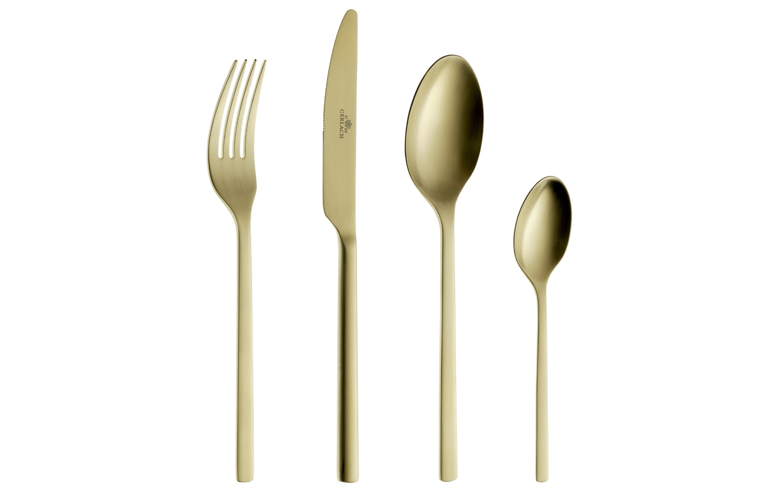 Zestaw sztućców złotych 24 szt. MODERN GOLD Mat