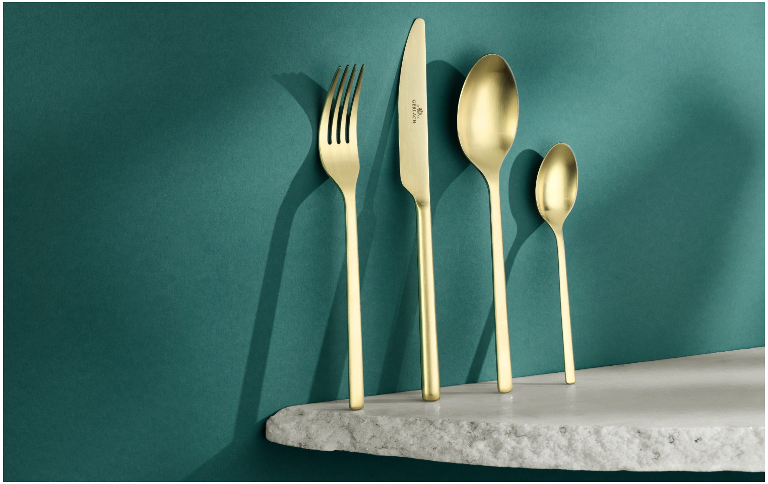 Zestaw sztućców złotych 24 szt. MODERN GOLD Mat