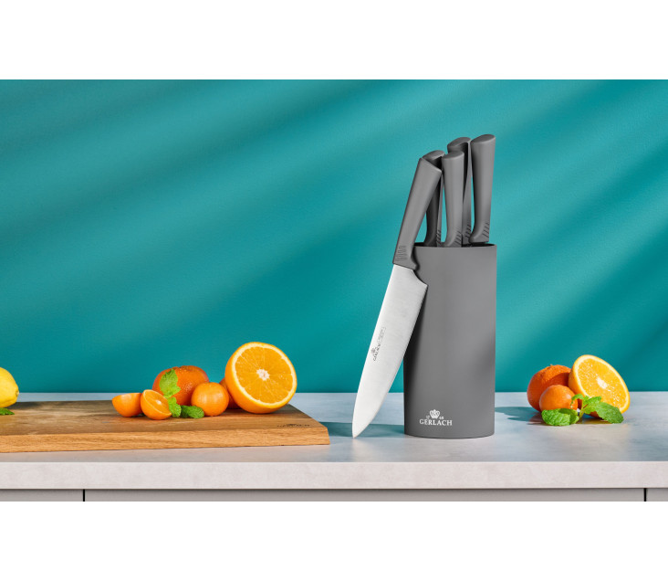 Zestaw noży w bloku SMART GREY