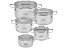 Gerlach Zestaw Garnków Ambiente 10 Elementów Stal Nierdzewna 18/10