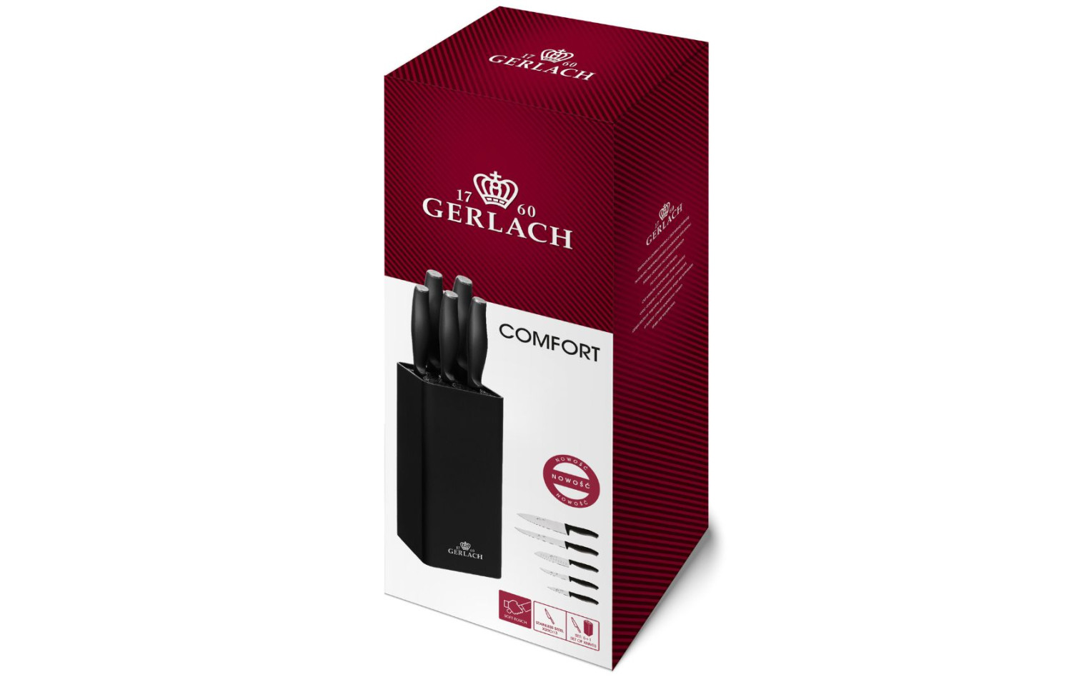 Zestaw noży w bloku COMFORT 5 el.