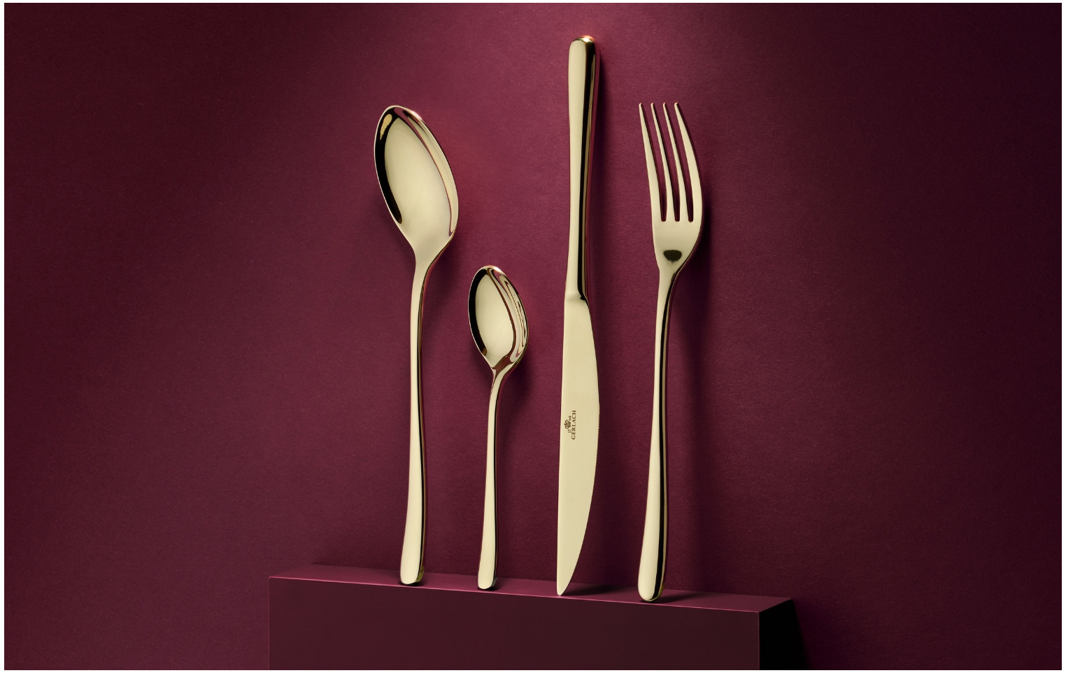 Zestaw sztućców złotych 24 szt. MUZA GOLD