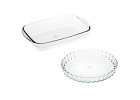 Zestaw Prostokątne naczynie żaroodporne FLOW + Żaroodporna forma do tarty FLOW
