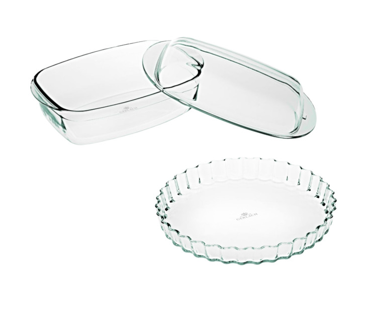 Zestaw Brytfanna żaroodporna FLOW + Żaroodporna forma do tarty FLOW