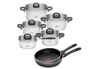 Zestaw garnków AMBIENTE PLUS 10 el. + Zestaw 2x patelni CONTRAST ThermoCoat ILAG Ultimate 24 i 28 cm