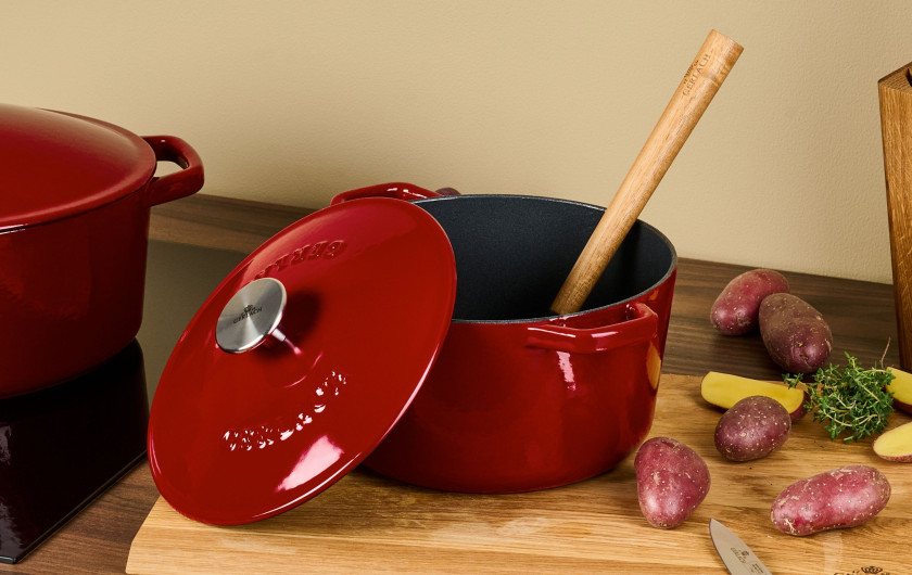 Garnek żeliwny 3 l NATUR IRON bordowy