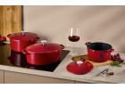 Brytfanna żeliwna bordowa 5,5 l NATUR IRON + Garnek żeliwny bordowy 3 l NATUR IRON