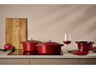 Zestaw 2 garnków bordowych żeliwnych 3 i 5 l NATUR IRON