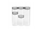 Ambiente  zestaw pojemników ze stalową pokrywką 5 el.