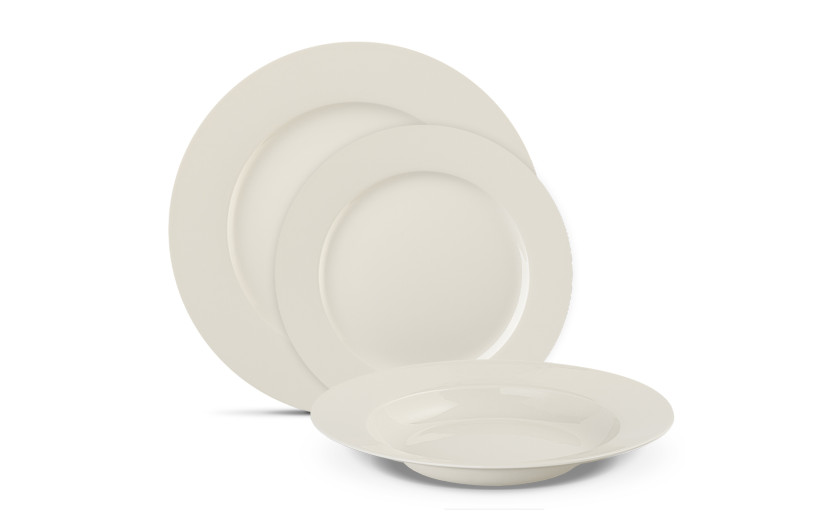 MODERN NEW IVORY Kpl. talerzy obiadowych 18el./6os.