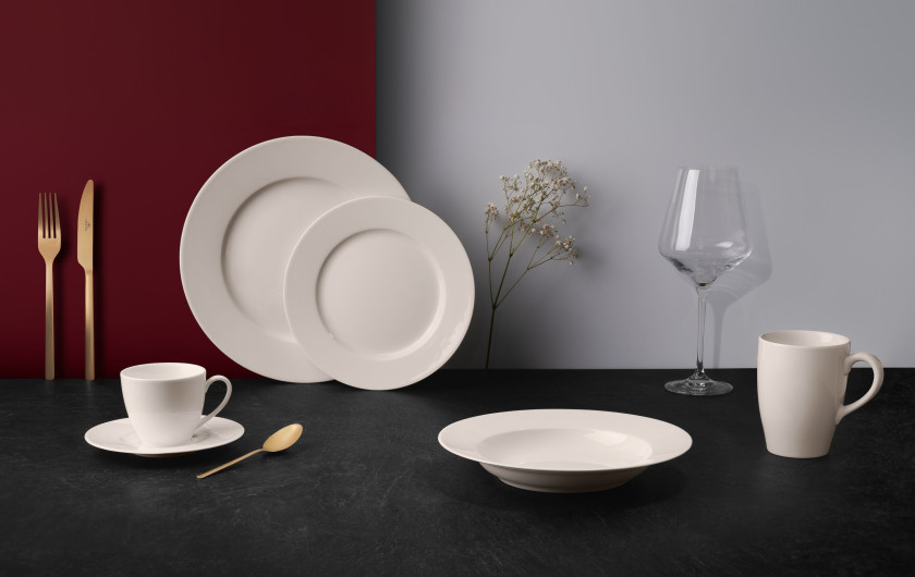 MODERN NEW IVORY Kpl. talerzy obiadowych 18el./6os.