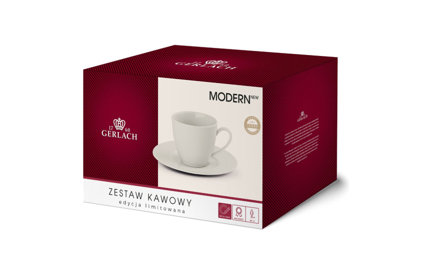 MODERN NEW IVORY Kpl. filiżanek ze spodkami 12el./6os.