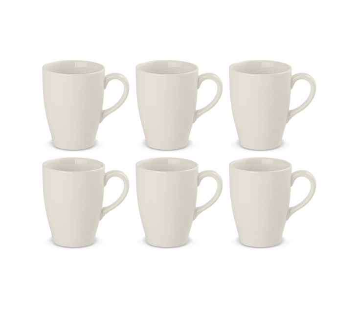 MODERN NEW IVORY Kpl. kubków 6el./6os.