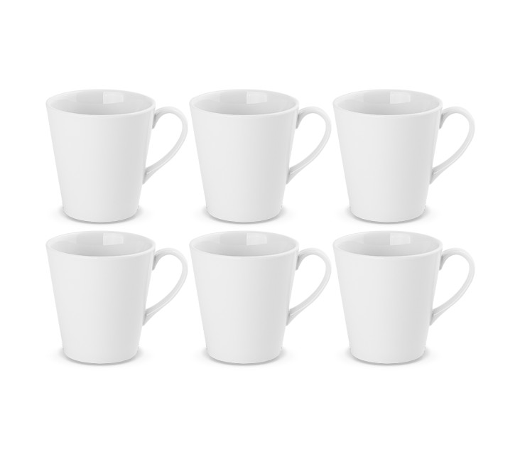 MODERN NEW WHITE Kpl. kubków 6el./6os.