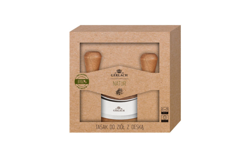 OUTLET -  Tasak do ziół z deską NATUR