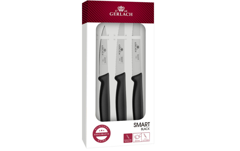 Komplet 3 noży Smart Color Black