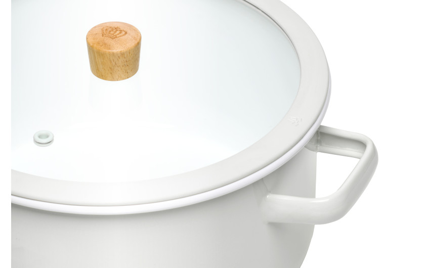 Garnek emaliowany NATUR ENAMEL biały 20 cm 3 l