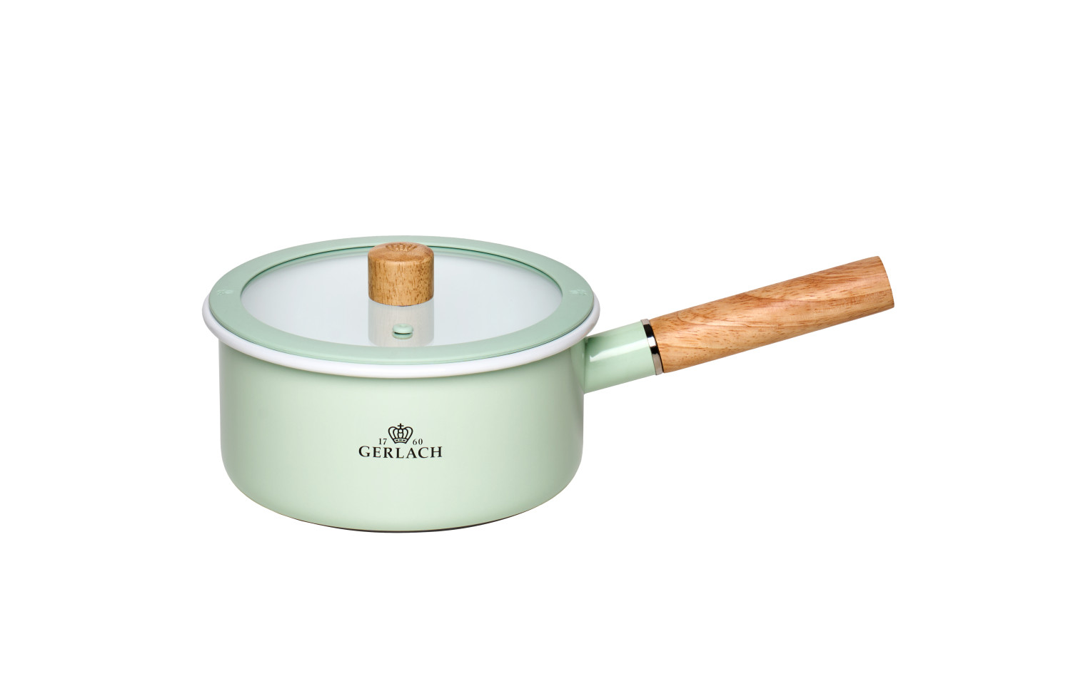 Rondel emaliowany NATUR ENAMEL pastelowo-zielony 18 cm 2 l Rondel emaliowany NATUR ENAMEL pastelowo-zielony 18 cm 2 l