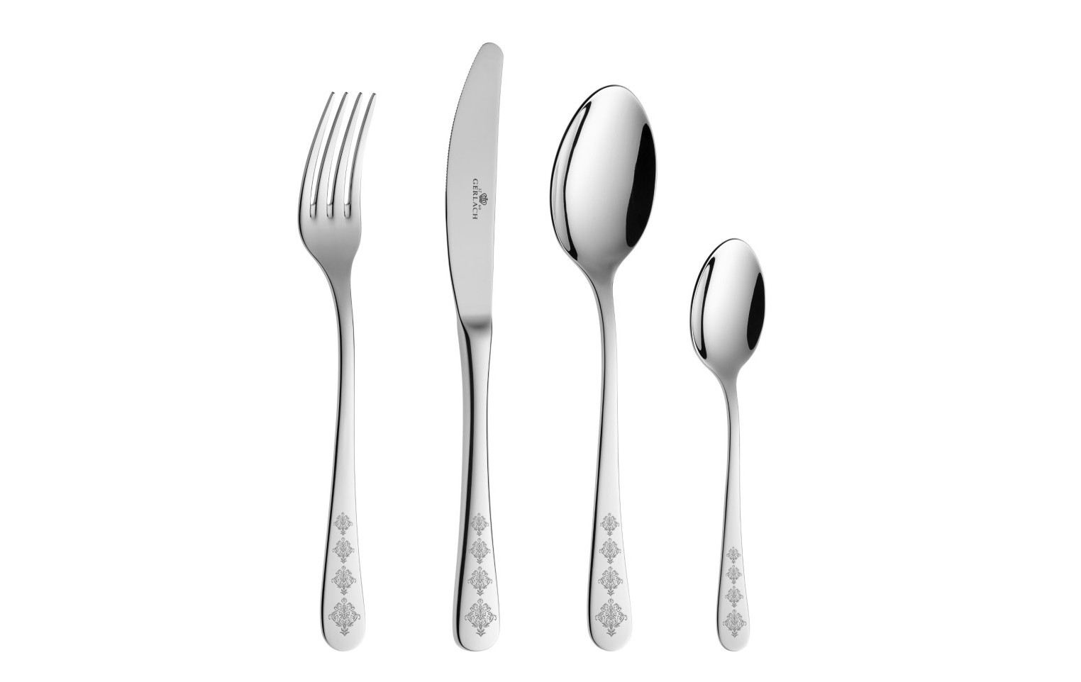 Zestaw sztućców 24 szt. FLOW ORNAMENT jasny