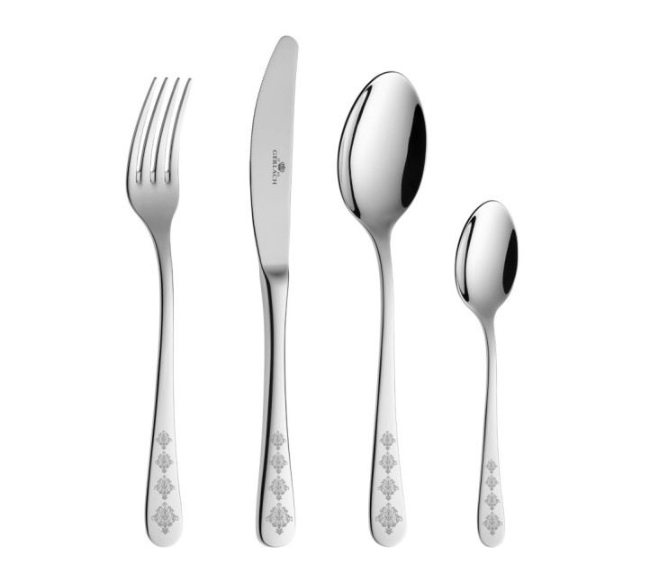 Zestaw sztućców 24 szt. FLOW ORNAMENT ciemny