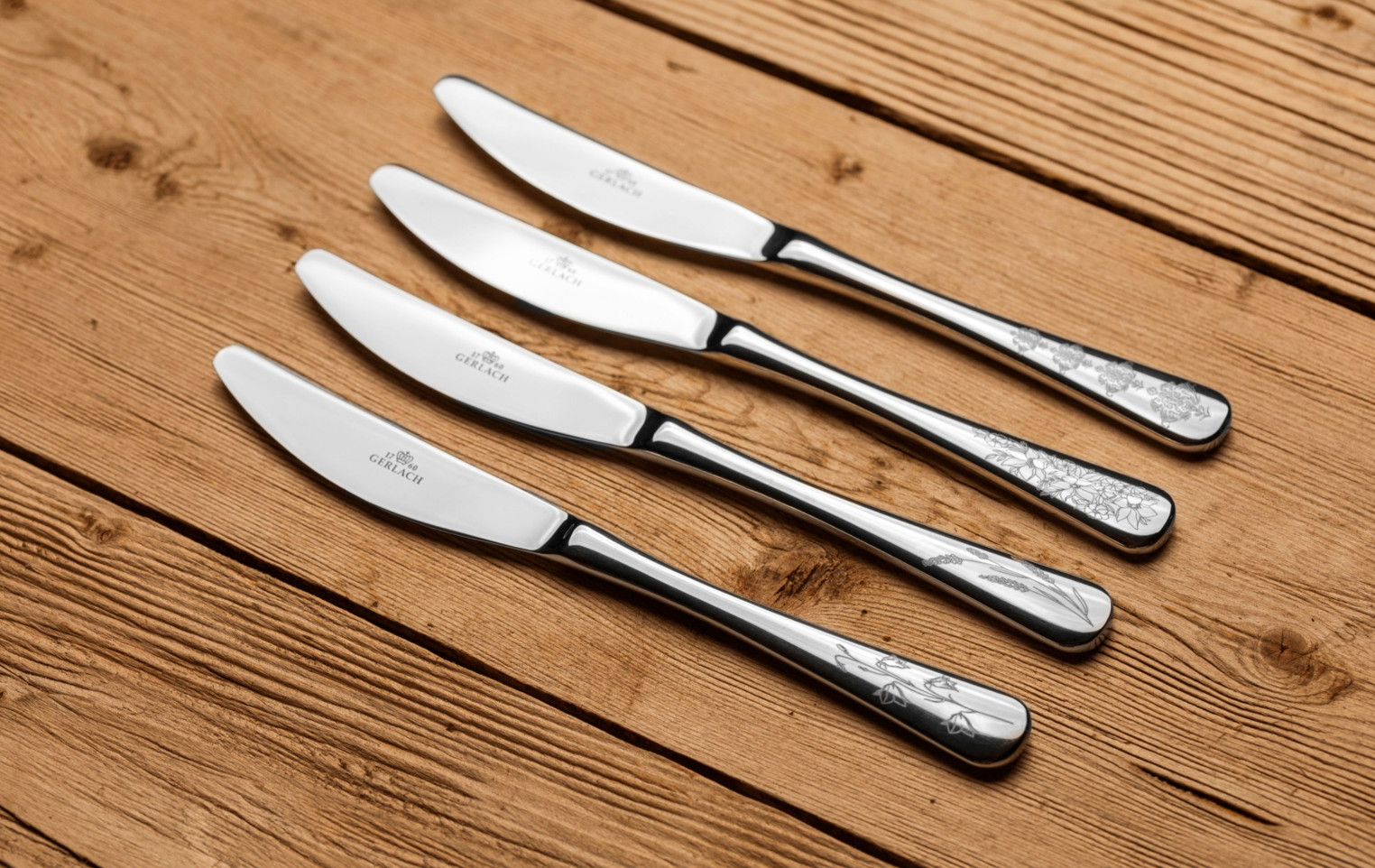 Zestaw sztućców 24 szt. FLOW ORNAMENT jasny