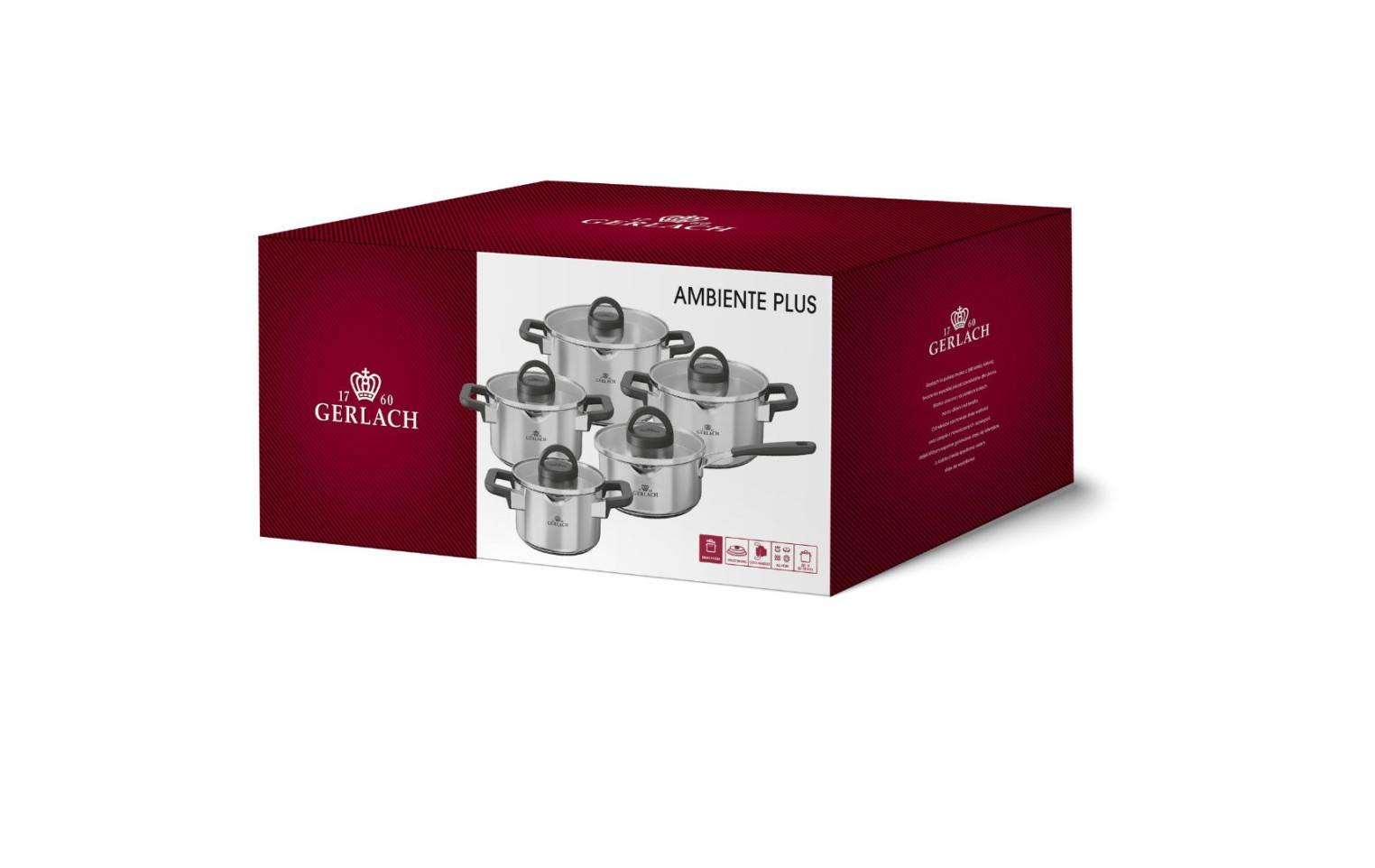 Zestaw garnków AMBIENTE PLUS 10 el. + Zestaw 2x patelnia stalowa Prestige 24/28 cm