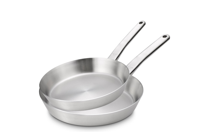 Zestaw garnków AMBIENTE 10 el. + Zestaw 2x patelnia stalowa Prestige 24/28 cm