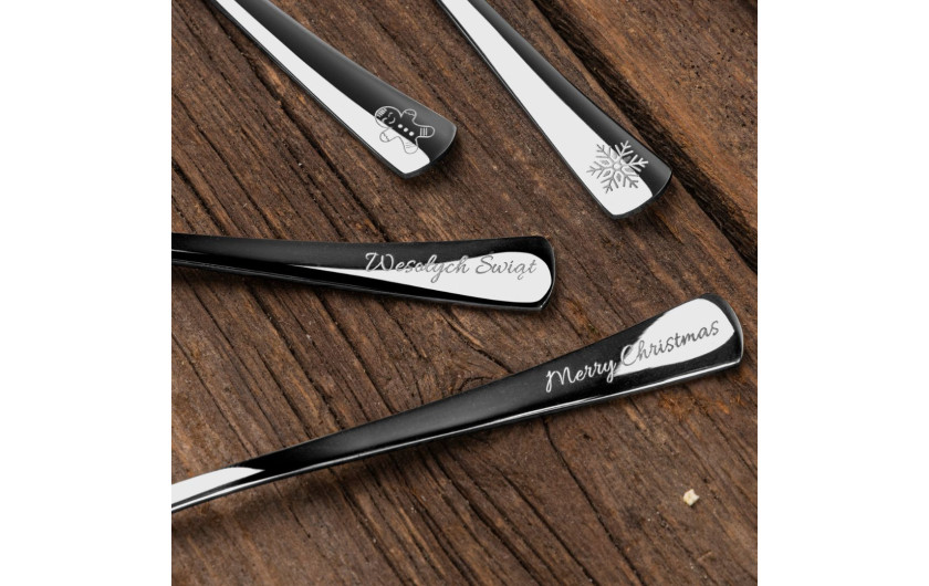 Łyżeczki do herbaty TUNEA Połysk Kpl. 6-szt. Merry Christmas