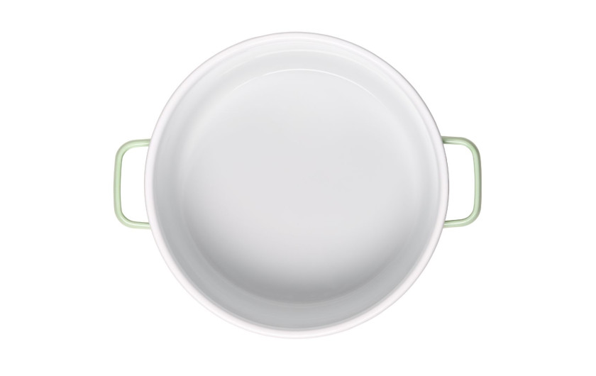 Zestaw garnków 6el. NATUR ENAMEL pastelowozielone + 2x patelnia AMBIENTE Thermocoat 24/28cm