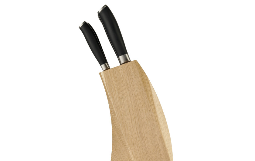 Zestaw noży w bloku DECO BLACK + ostrzałka 3 w 1 pakiet