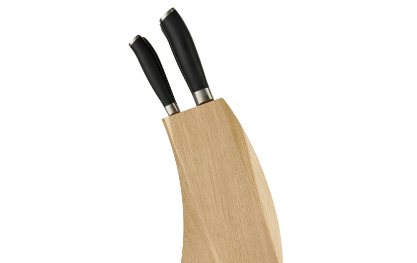 Zestaw noży w bloku DECO BLACK + ostrzałka 3 w 1 pakiet