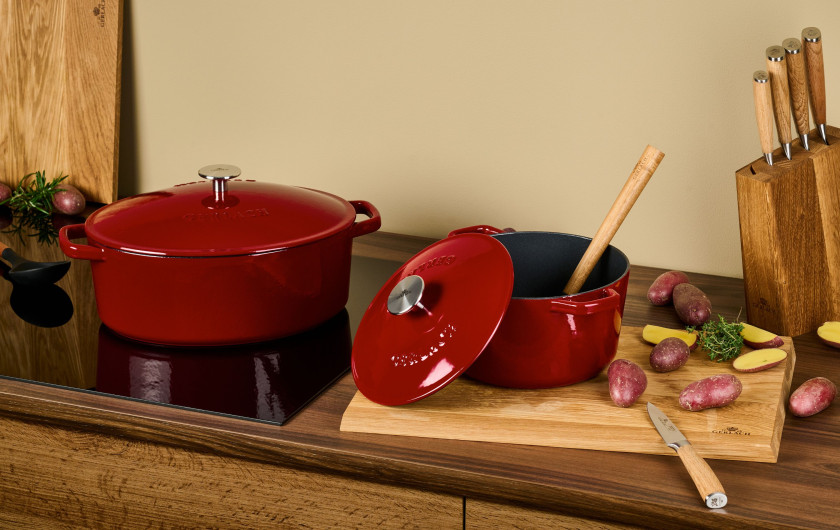 Brytfanna żeliwna 5,5 l NATUR IRON bordowy