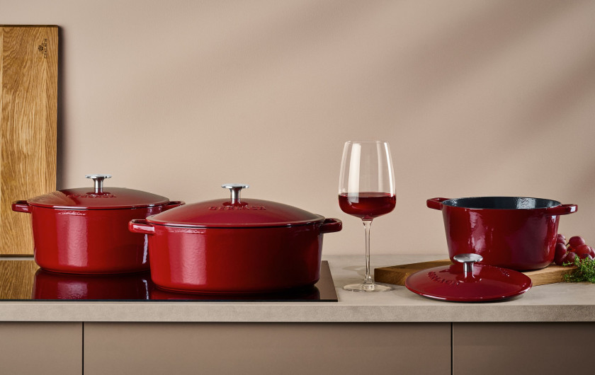 Brytfanna żeliwna 5,5 l NATUR IRON bordowy