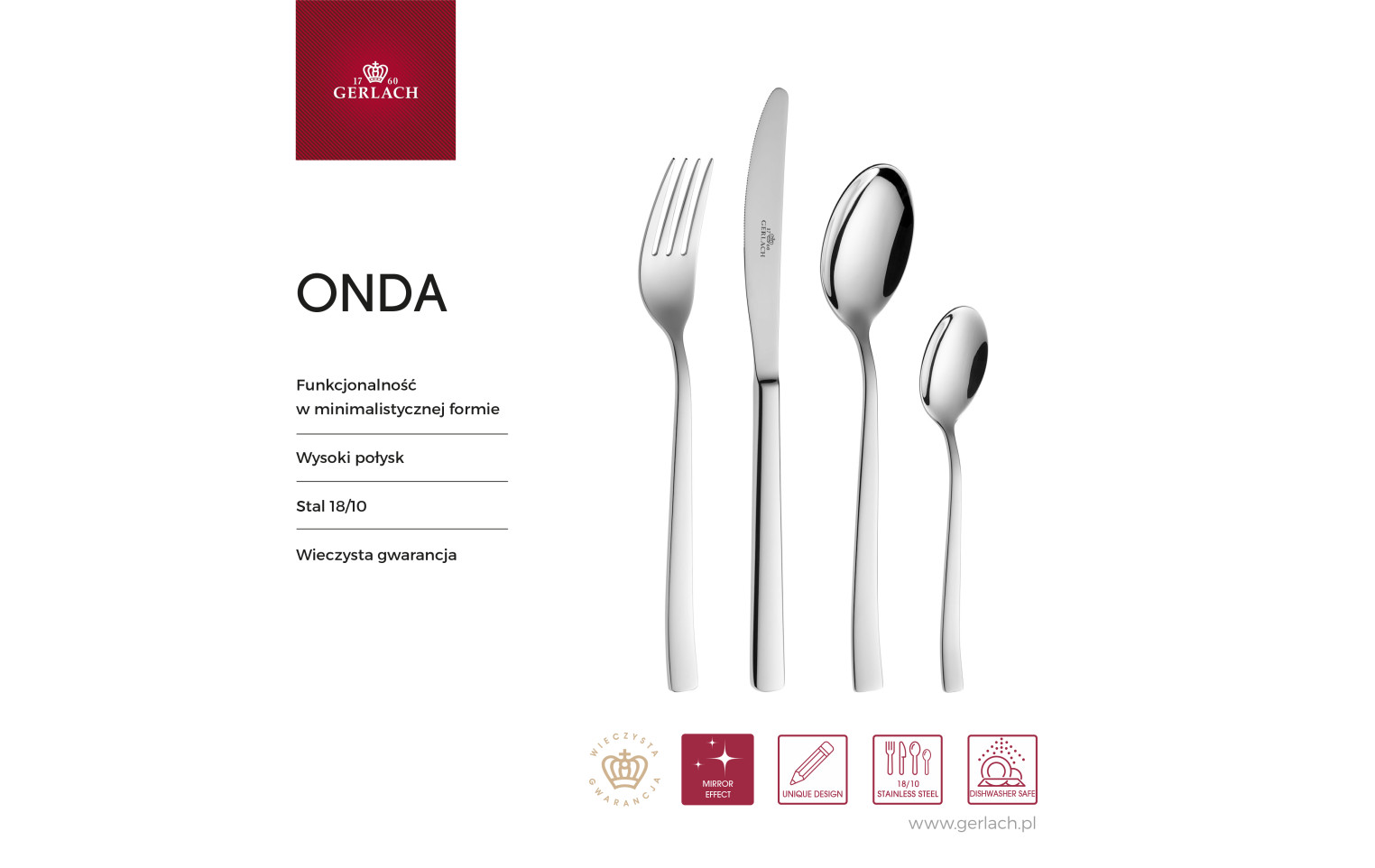 Łyżeczki do herbaty ONDA Kpl. 6-szt. połysk Wesołych Świąt