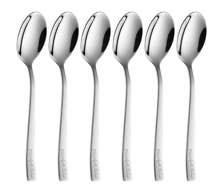 Łyżeczki do herbaty ONDA Kpl. 6-szt. połysk Wesołych Świąt